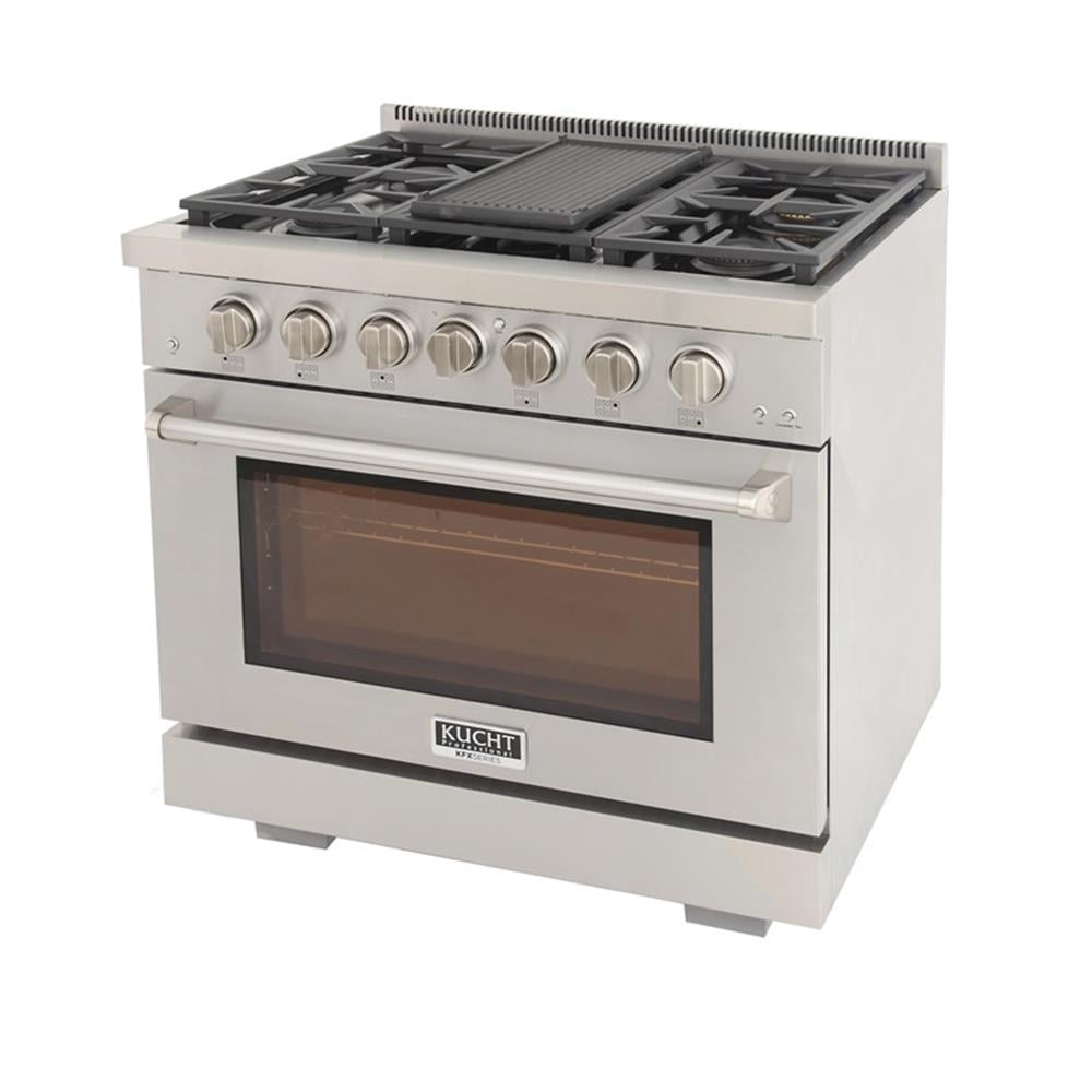 Pemberly Row 36-in Natural Gas Range in Stainless Steel with True Simmer Burners