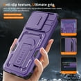 thumbnail image 3 of For Moto G 5G (2025) Phone Case,WIth Invisible Kickstand,Sliding Camera Cover,Military Grade Protective Heavy Duty Protection Shockproof Anti-Scratch Rugged Durable Phone Case,Purple, 3 of 8
