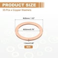 thumbnail image 2 of 35PCS M20 Copper Washers, M20x26x1.5mm Copper Crush Washer Metric Flat Washers Sealing Washers Assortment Kit Oil Drain Plug Gasket Ring for Automotive Battery Vehicles Screws Bolt, 2 of 6