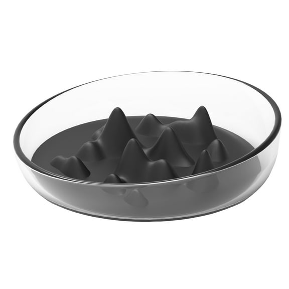 Pet Life ® 'Cirlicue' Mountain Shaped Modern Slow Feeding Pet Bowl