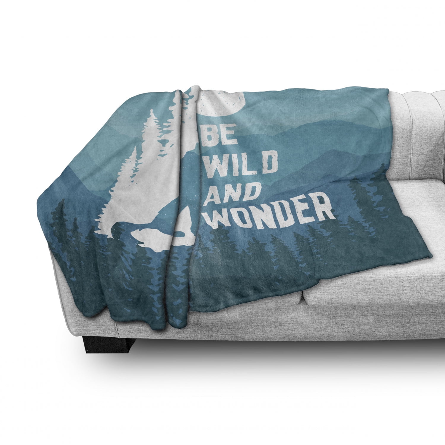 Hand Drawn Be Wild and Wonder Words Howling Wolf in The Woods Under Moon Ambesonne Adventure Soft Flannel Fleece Throw Blanket 50 x 60 Cozy Plush for Indoor and Outdoor Use Night Blue White Hand Drawn Be Wild and Wonder Words Howling Wolf in The Woods Under Moon Ambesonne Adventure Soft Flannel Fleece Throw Blanket 50 x 60 Cozy Plush for Indoor and Outdoor Use Night Blue White