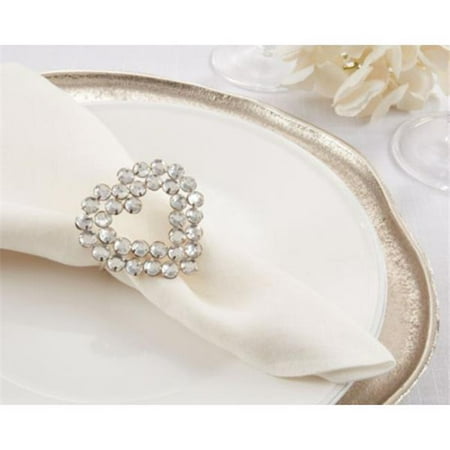 

Saro Lifestyle NR222.C 2 in. Beaded Heart Napkin Rings Natural - Set of 4