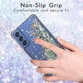 thumbnail image 6 of for Galaxy S21 FE Case,Samsung S21 FE Case,with HD Screen Protector, Shockproof Protective Clear Case for Girls Women,Bling Sparkle Quicksand Hard Shell TPU Case for Samsung Galaxy S21 FE, Silver, 6 of 7