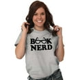thumbnail image 3 of Book Club Nerd Nerdy Geeky Hipster Women's Graphic T Shirt Tees Brisco Brands L, 3 of 5