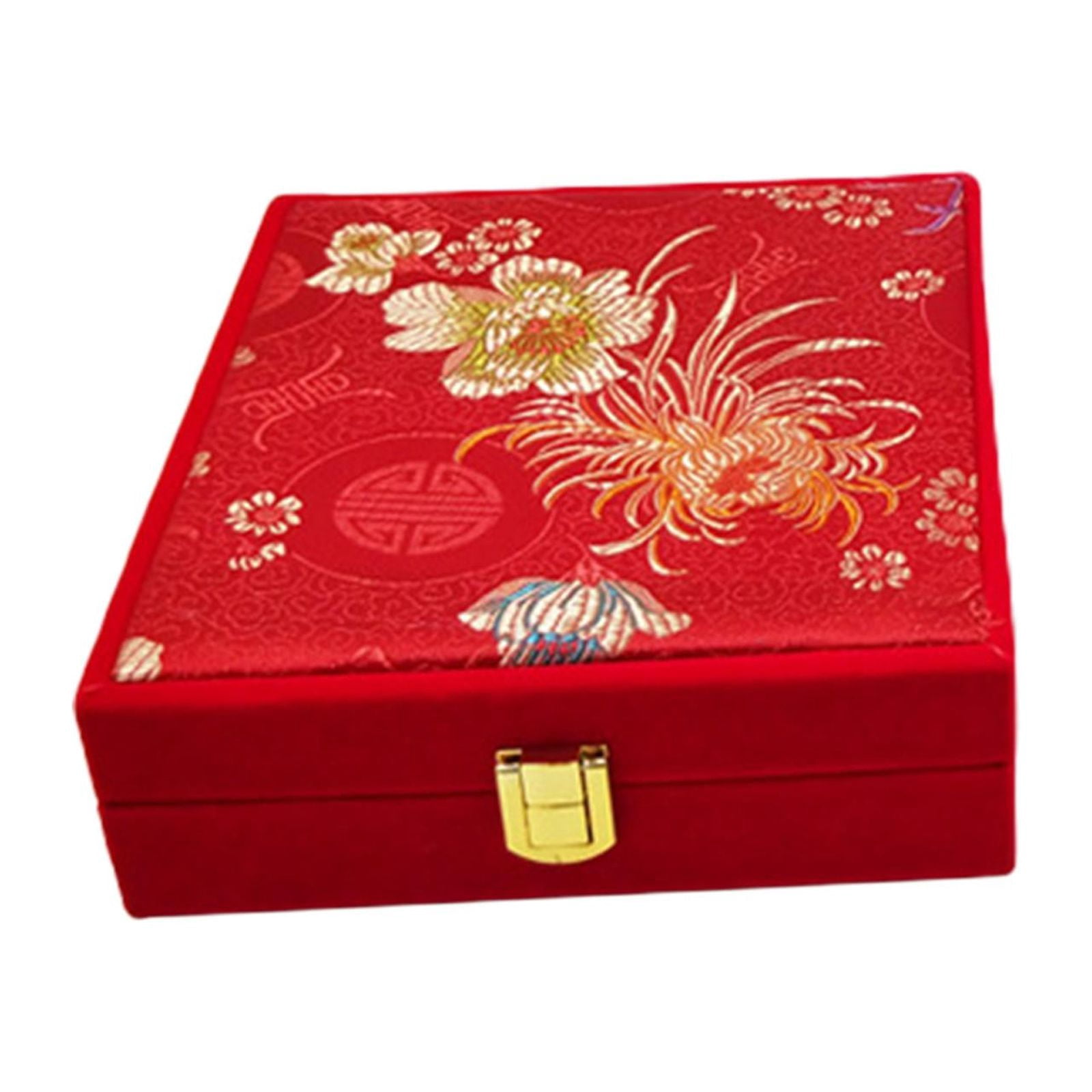 FVDPWYE Jewelry Display Box for Bracelets And Rings, Chinese Organizer for Wedding Gifts Large