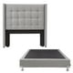 thumbnail image 1 of Box Base Cama Individual + Cabecera Titan Gris Dicasa Quantum, 1 of 8