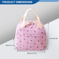 thumbnail image 6 of Cute Corduroy Lunch Bag for Women Men, Insulated Lunch Box Tote Bag Reusable Leakproof Bento Cooler Bag for Office Work Picnic Travel (Purple Flowers), 6 of 7