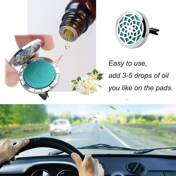 Car Diffuser Vent Clip - 30mm Aromatherapy Essential Oil Car Diffuser Vent  Clips with 6 Refill Pads 