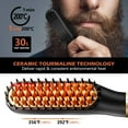 thumbnail image 2 of Quick Styling Electric Heated Hot Comb, Multifunctional Beard Straightening Brush Hair Straightening, Portable Heated Beard Brush with Anti-Scald Functions (Golden), 2 of 6