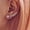 Rose Golden, variant on Ear Crawler Earrings Crystal Leaf Ear Climber Earrings Faux Diamond Flower Chic Stud Earrings