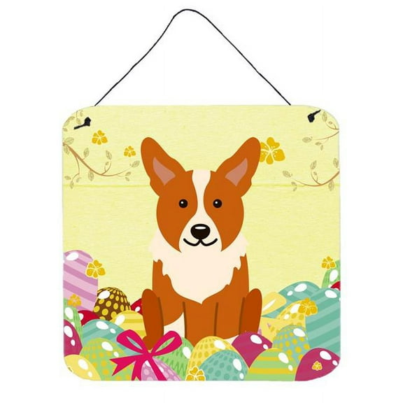 Easter Eggs Corgi Wall or Door Hanging Prints