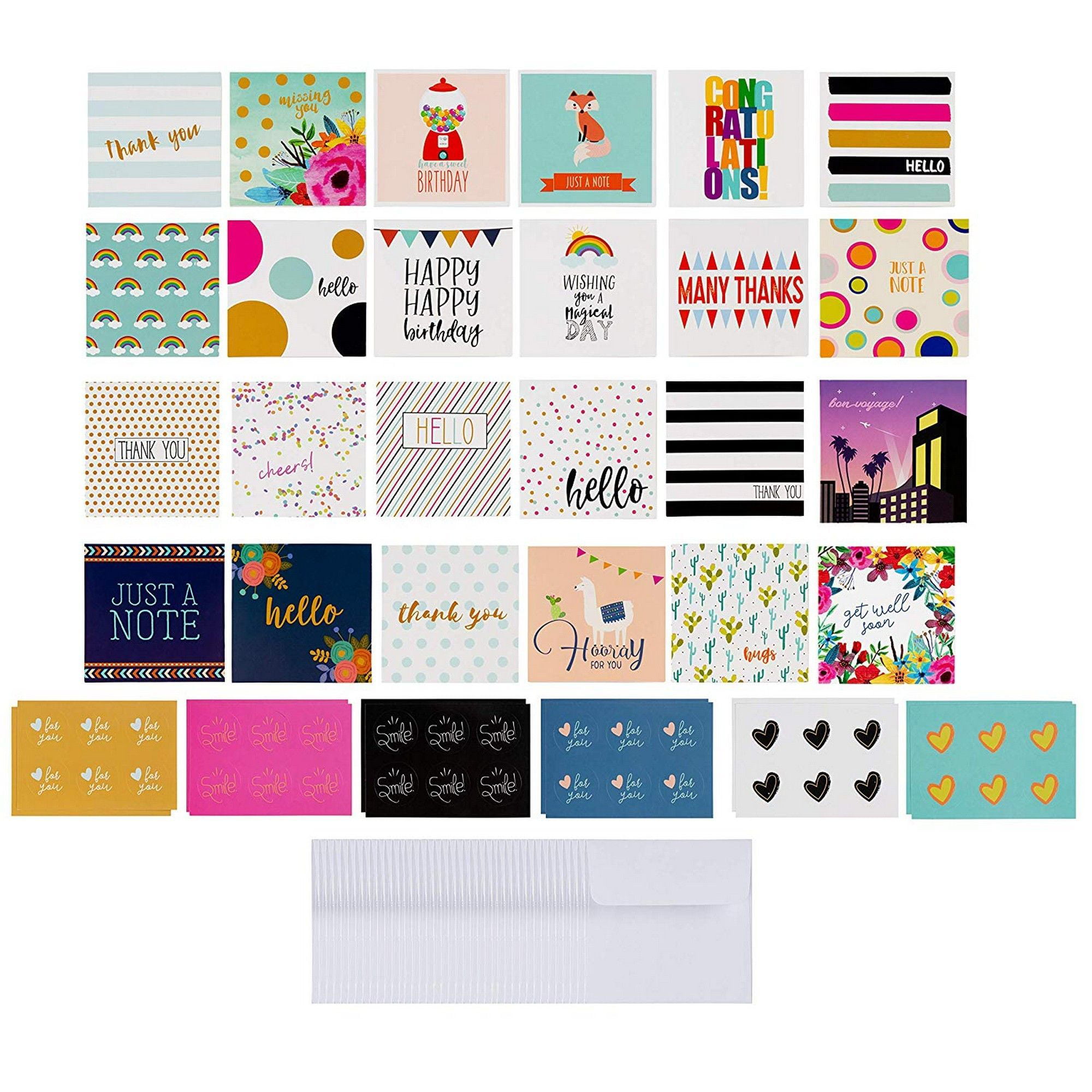 Blank Half Fold All Occasion Greeting Cards with Envelopes 100 Pack