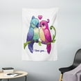thumbnail image 1 of Animal Decor Wall Hanging Tapestry, Parrot Couple on the Branch with Heart Symbol Deep Intimate Mutual Feelings Art Work, Bedroom Living Room Dorm Accessories, 40 X 60 Inches, by Ambesonne, 1 of 1
