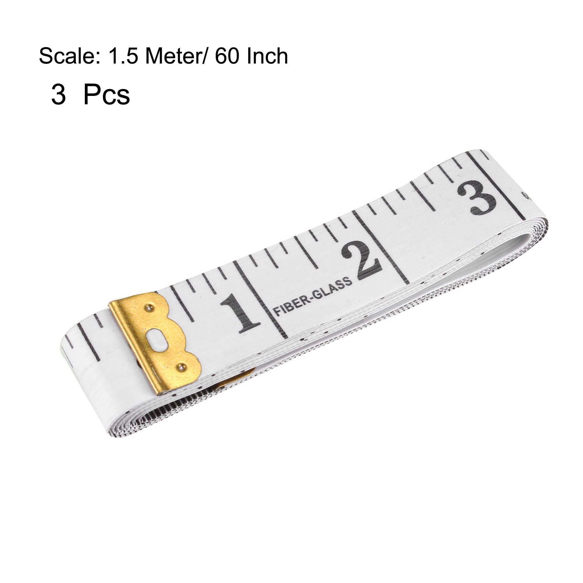 uxcell 60 Read Range Fiberglass Sewing Cloth Ruler Tape Measure Red White 