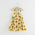 thumbnail image 4 of EnJoCho Blanket with Bow Baby Girls Sunflower Print Sleeveless Backless Floral Dress Outfits Children School Home Fashion Wear, 4 of 9