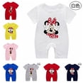 thumbnail image 2 of Mono de algodón para bebé recién nacido, peleles de manga corta para niña, ropa de dibujos animados de Mickey Mouse y Minnie, Tops de verano, trajes para niños pequeños 3M Gao Jinjia LED, 2 of 2