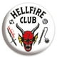thumbnail image 1 of Stranger Things - Insignia Hellfire Club (Blanco, Negro, Rojo), 1 of 2