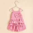 thumbnail image 4 of Dog Clothes Tiered Ruffle Dog Dress with Pink Bow Lightweight Breathable Sleeveless Pet Sundress Summer Fashion Outfit for Small Medium Dogs Cats and Puppies Daily Wear, 4 of 7