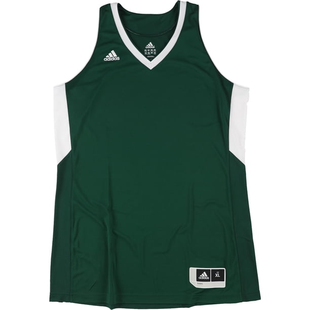 Adidas Womens 2-Tone Basketball Team Jersey, drkgreen, L
