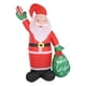 thumbnail image 2 of Adorno inflable de Papá Noel para Navidad. Fabricado en poliéster con luces internas brillantes. Ideal para fiestas, celebraciones en casa o para, 2 of 10