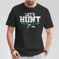 thumbnail image 2 of Let’s Hunt Eagles T-Shirt – Vintage Style Hunting Saying Tee, Bold Outdoor Sportsman Shirt, Game Day Rivalry Apparel, Retro Eagle Hunt Graphic Tee, 2 of 3