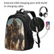 thumbnail image 2 of Disketp desert Man Shepherd Dog Mochila de Viaje Estampada para Laptop con Puerto de Carga USB, Mochila Impermeable para Computadora – Regalo para Hombres y Mujeres, 2 of 7