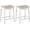 White, variant on Westice Bar Stools Set of 2, Counter Height Stools Saddle Seat, 27” Vintage Linen Fabric Chairs with Wood Legs and Nailhead Upholstered Seat for Kitchen Island, Beige