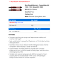 thumbnail image 2 of Rear Shock Absorber - Compatible with 1986 - 1994 Nissan D21 RWD 1987 1988 1989 1990 1991 1992 1993, 2 of 2