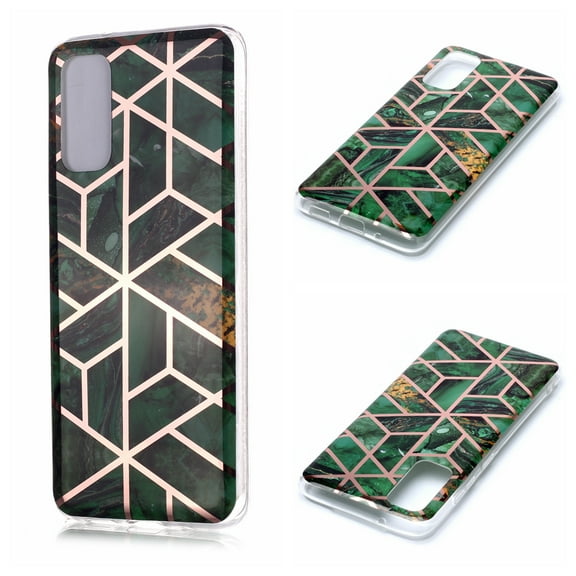 Galaxy S20 5G Cases, Allytech Ultra Slim Silicone TPU with Marble Pattern Drop Proof Full Protection Bumper Scratch Resistant Back TPU Cover Case for Samsung Galaxy S20 6.2",Dark Green Marble