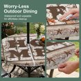 thumbnail image 5 of Round Outdoor Tablecloth with Umbrella Hole and Zipper, Retro Farmhouse Tablecloth with Elastic Waterproof, Country Star Berries Text Wooden Grain Patio Table Covers for 36" - 44" Picnic Pool Tables, 5 of 9