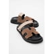thumbnail image 4 of Morte - Sandalia tipo slide de gamuza beige y coñac marron 27 CM, 4 of 10