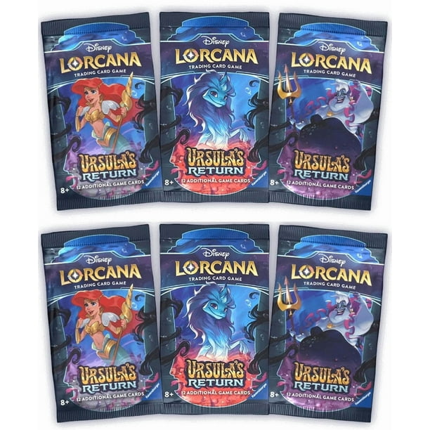 6 Packs Lorcana 12 Card Booster Pack Lorcana Ursulas Return