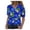 Blue, variant on KDFJPTH Women'S Funky Hawaiian Shirt Blouse Frontpocket Leaves Flowers Palm Print Top Womens Cotton Tees Loose Fit Christmas Long Sleeve for Women