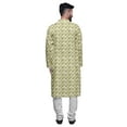 thumbnail image 3 of Atasi Cotton Slub Printed Fashion For Men Asymmetric Button Down Kurta For Men, 3 of 5