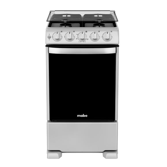 Estufa Mabe Piso 20 pulgadas  Mercury EM5035CSIS1 Plata  con Capelo de cristal templado