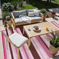 thumbnail image 3 of BERTHMEER Pink Stripes Outdoor Rugs 8'x10' on Sale Clearance，Plastic Straw Patio Waterproof Rugs for RV，Deck，Camping，Beach，Picnic，Porch，Garden and Balcony, 3 of 7