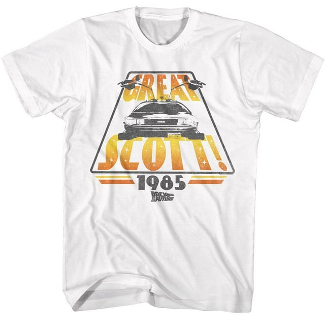 Back to the Future Great Scott 1985 T-Shirt Blanc
