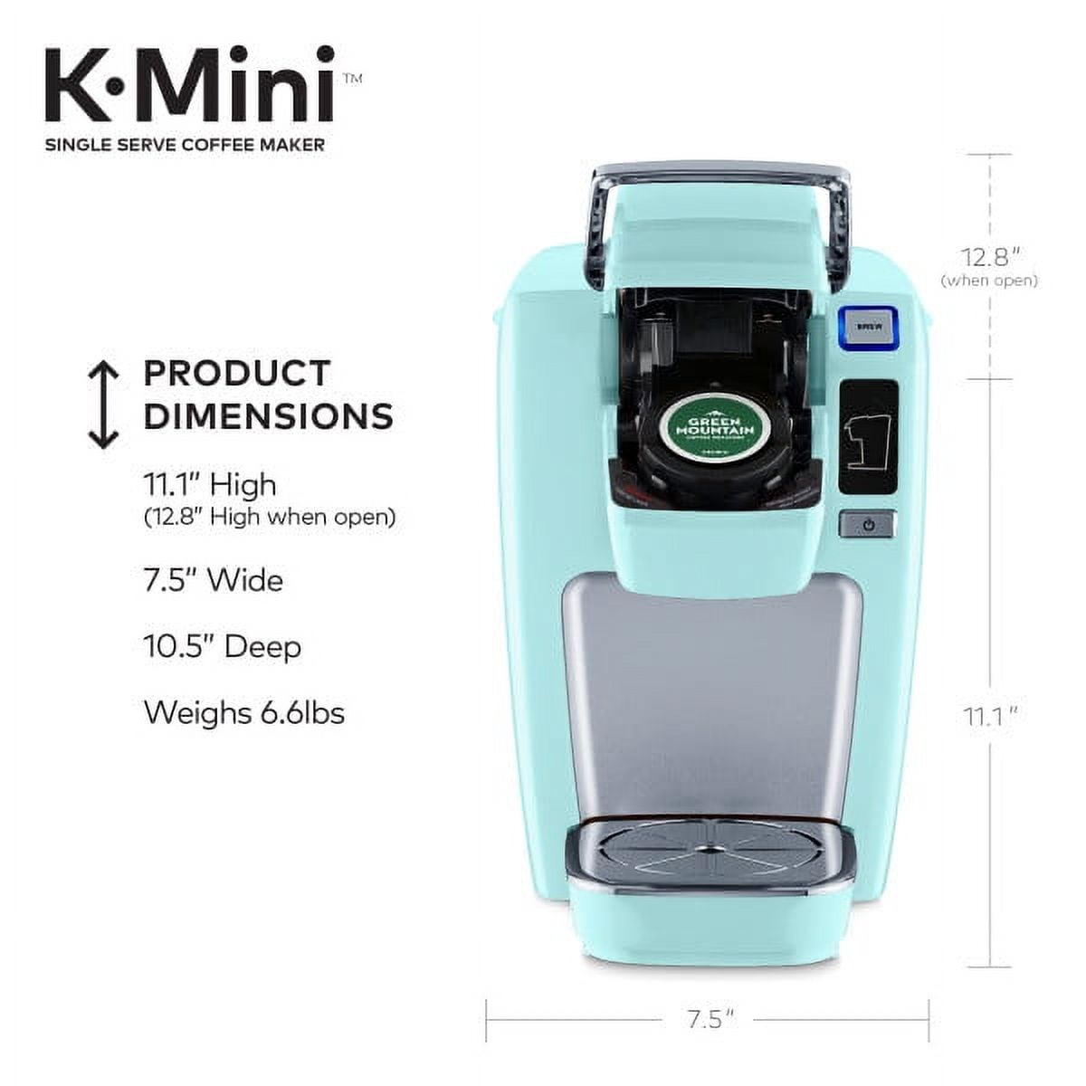 Keurig K-Mini K15 Single-Serve K-Cup Pod Coffee Maker, True Blue