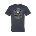 thumbnail image 2 of Lucky 7 Live to Ride Bikes Booze Broads USA Est 1903 | Mens Fashion Graphic T-Shirt, Vintage Heather Navy, Small, 2 of 4