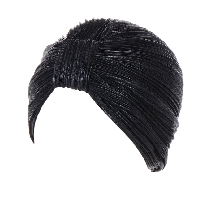 Chapeau Plissé Noué pour Femmes, Turban Musulman