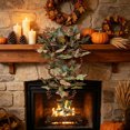 thumbnail image 6 of Cadancy Fall Garland Artificial Maple Leaf Hanging Vine for Autumn Harvest Thanksgiving Halloween Mantle Fireplace Wall Door Frame Decoration Indoor Outdoor Home Decor, 6 of 6