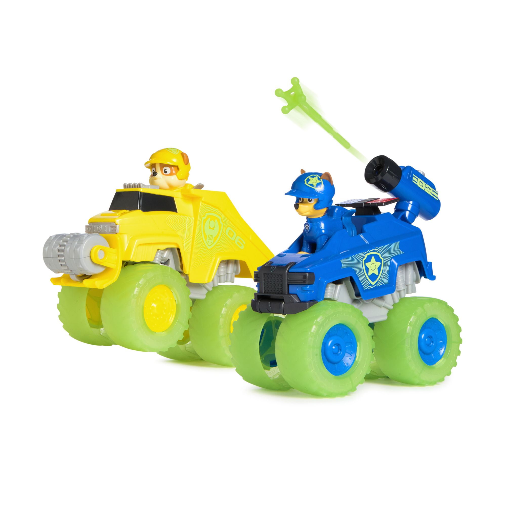 PAW Patrol Chase-Rubble Rescue Wheels with Rescue Tools, and Collectible Action Figures