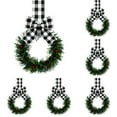 thumbnail image 2 of ZCSKFIN Christmas Cabinet Wreath with Decorative Ribbons, Berries, and Bows, Festive Accent for Home Holiday Decor, Perfect for Creating a Warm and Welcoming Atmosphere, 2 of 5