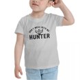 thumbnail image 3 of Don't Mess with Me Daddy is A Hunter Cute Toddler T Shirts for Boys Girls (Gray, 5/6T), 3 of 5