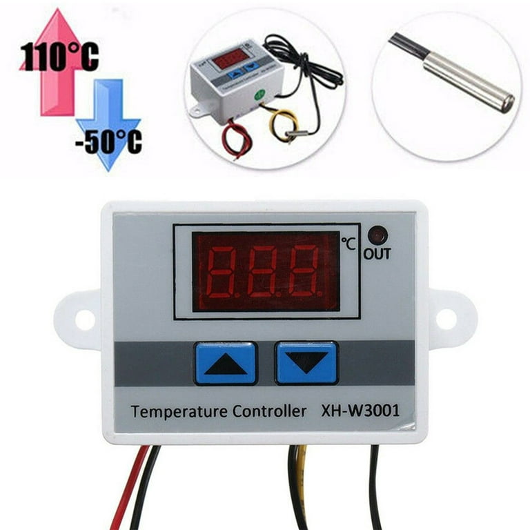 1PCS Temperaturregler 110V-220V Digitaler Thermostat XH-W3001 mit Probe