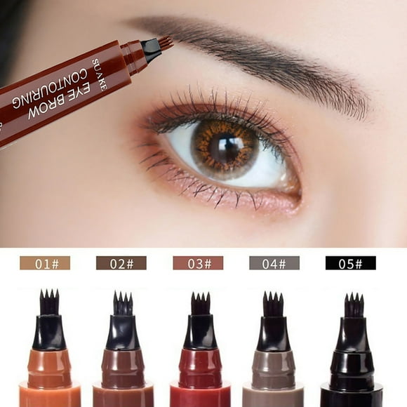 pstuiky Eyebrow Pen, Eyebrow Pencil Eyebrow Microblading Pen - Eye Makeup Eyebrow Pen Micro 4 Point Brow Pen Lift & Snatch Eyebrow Microblading Pen Long-Lasting WaterproofNatural2ml