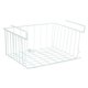 thumbnail image 1 of Cesta debajo del estante, 1 paquete de almacenamiento debajo del gabinete, cesta organizadora de almacenamiento colgante debajo del estante de alambre blanco, 1 of 3