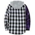 thumbnail image 2 of SPEEDRUN Mens Flannel Hoodie Shirts Casual Long Sleeve Hoodie Shirt Jacket for Men Button Down Flannel Plaid Shackets with Hood, 2 of 5