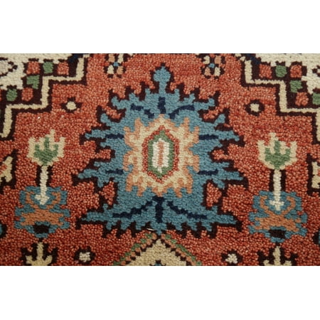 Geometric Indo Heriz Serapi Oriental Area Rug Handmade Wool Carpet 5x6 Canada - 5 X 6 Wool Area Rugs Geometric Indo Heriz Serapi Oriental Area Rug Handmade Wool Carpet 5x6 Canada - 5 X 6 Wool Area Rugs
