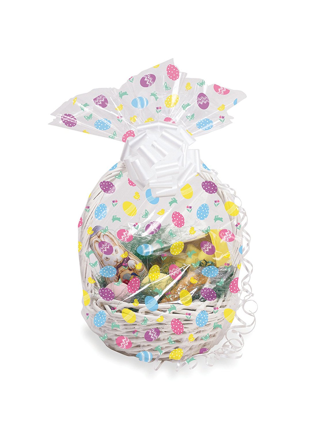 Cello Basket Bag, Easter Egg, Plastic Easter basket bag or ...